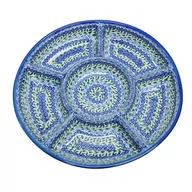Miski i półmiski - Ceramiczna półmisek dzielony Ceramika Bolesławiec - miniaturka - grafika 1