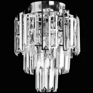 Lampy sufitowe - VEN Pałacowa LAMPA sufitowa E1813/3+3 CR kryształowa OPRAWA crystal glamour chrom __code-67062 - miniaturka - grafika 1