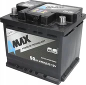 Ładowarki i akumulatory - Akumulator 4MAX 12V 50Ah/470A P+ biegun standardowy 207x175x190 B13 - stopka o wysokości 10.5 mm rozruchowy - miniaturka - grafika 1