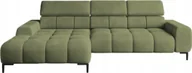 Sofy i kanapy - DomoHome Narożnik tapicerowany w kształcie litery L Lewa strona 177x270 cm Narożnik z funkcją spania Sofa rozkładana Funkcja spania Małe 3 siedziska Regulowane zagłówki Regulowane siedzisko Jesion - miniaturka - grafika 1