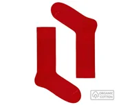 Skarpetki męskie - Czerwone skarpetki z bawełny organicznej - miniaturka - grafika 1