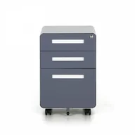 Szafki biurowe - B2B Partner Mobilny kontener pod biurko, 3 szuflady, ciemnoszary 908037 - miniaturka - grafika 1
