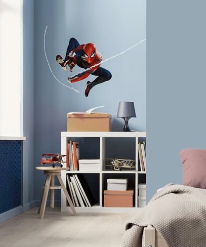 Komar Tatuaż ścienny - Marvel Spider-Man Night - rozmiar 50 x 70 cm - naklejka ścienna, pokój dziecięcy, dekoracja ścienna