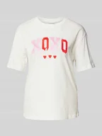Koszulki i topy damskie - T-shirt o kroju relaxed fit z czystej bawełny model ‘SOPHIE MIA’ - miniaturka - grafika 1