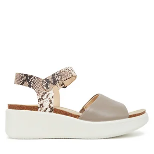 Sandały ECCO Flowt Wedge Cork 27231361166 Beżowy - Sandały damskie - miniaturka - grafika 1
