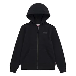 Levi's Kids Chłopięca bluza z kapturem z logo Lvb z zamkiem błyskawicznym, czarna, 10 lat - Bluzy dla chłopców - miniaturka - grafika 1