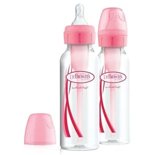 Dr Browns HANDI-CRAFT butelka antykolkowa standardowa OPTIONS wąska szyjka 2 x 250 ml duopack różowa - Butelki dla niemowląt - miniaturka - grafika 1