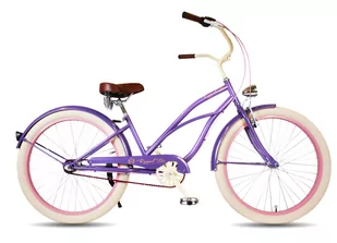 Rower beach Cruiser damski 26 damka VIOLET RoyalBi fioletowy biegi shimano - Rowery - miniaturka - grafika 1