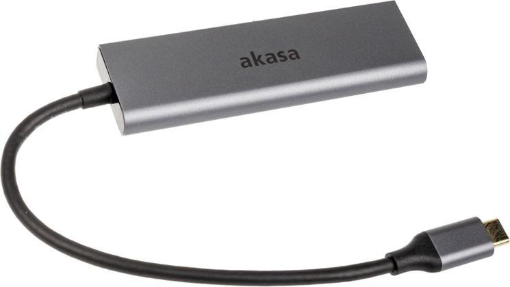 AKASA Hub USB-C 4x port USB 3.0, Aluminium