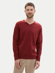 Tom Tailor Sweter 1039806 Czerwony Regular Fit - Swetry męskie - miniaturka - grafika 1