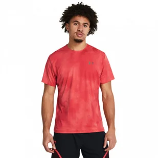 Męska koszulka treningowa Under Armour UA Rush Vent Prtd SS - czerwona - UNDER ARMOUR - Koszulki sportowe męskie - miniaturka - grafika 1