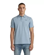 Koszulki męskie - G-STAR RAW Męska koszulka polo Tape s, Niebieski (Ash Blue 5864-5304), S - miniaturka - grafika 1