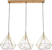 Lampy sufitowe - Lampa wisząca Polux Kaskada LAMPA wisząca HIRA 318510 Polux loftowy zwis do jadalni złoty biały - miniaturka - grafika 1