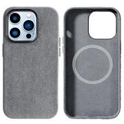 Etui i futerały do telefonów - Sancore Alcantara MagSafe Case etui magnetyczne do iPhone 14 Pro Max (Gray) - miniaturka - grafika 1