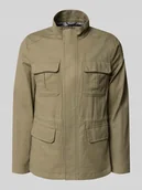 Kurtki męskie - Kurtka o kroju regular fit z mieszanki lnu ze stójką - miniaturka - grafika 1