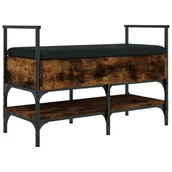 Szafki na buty - vidaXL Ławka na buty dąb wędzony 85,5x42x57,5 cm materiał drewnopochodny - miniaturka - grafika 1