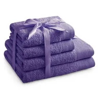 Ręczniki - Amelia Home Amelia Home Zestaw 4 ręczników Amari AMARI/PUR/SET4 - miniaturka - grafika 1