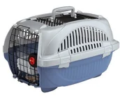 Transportery dla kotów - Ferplast Atlas Deluxe 20 Open - Transporter z otwieranym sufitem srebrno-niebies - miniaturka - grafika 1