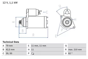 BOSCH Rozrusznik 0 986 025 360 - Rozruszniki - miniaturka - grafika 1