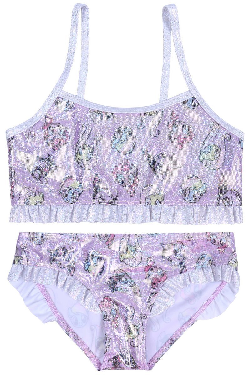 Fioletowy, błyszczący kostium kąpielowy, majtki i top My Little Pony 5-6 lat 116 cm
