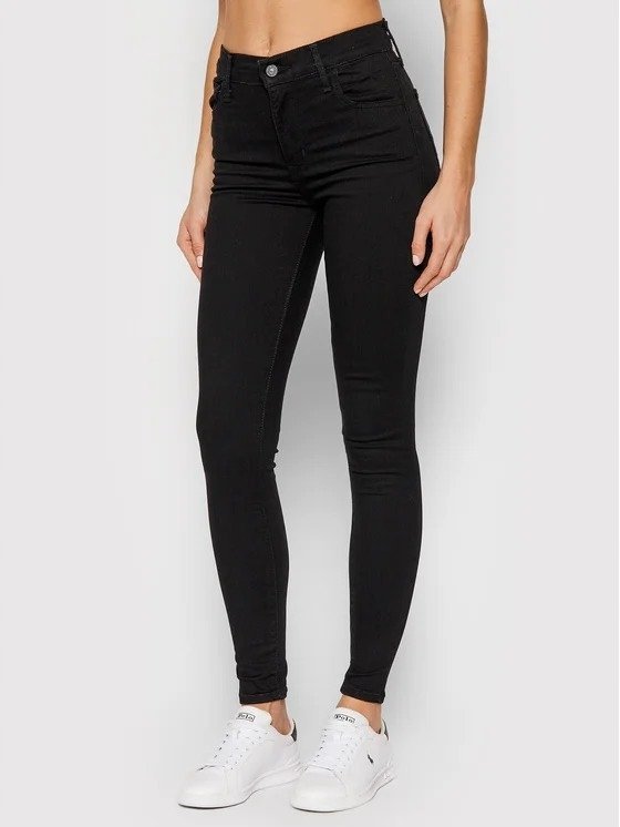 LEVI'S CZARNE JEANSY RURKI DLA KOBIET GŁADKIE 25/30 6EA