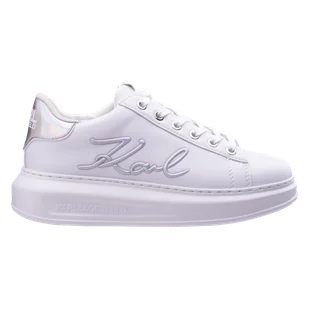Damskie Sneakersy KARL LAGERFELD KAPRI SIGNIA LACE LTHR KL62510A-01I – Biały - Sneakersy damskie - miniaturka - grafika 1