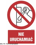 Tablice BHP - SIGNPROJECT GC013 - Nie uruchamiać 700x1050 - miniaturka - grafika 1