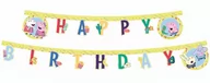 Dekoracje sali - Baner Happy Birthday Świnka Peppa - 230 cm - 1 szt. - miniaturka - grafika 1