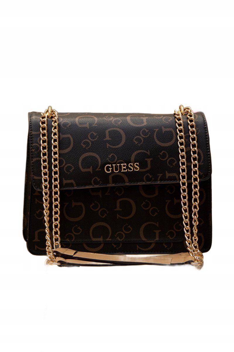 GUESS LISTONOSZKA BRĄZOWA Z LOGO MAŁA NA MAGNES 20x8x25,5 1GŁA