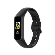 Akcesoria do smartwatchy - Opaska Pasek Bransoleta Smoothband Samsung Galaxy Fit E R375 Czarny - miniaturka - grafika 1