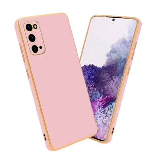 Pokrowiec Do Samsung Galaxy S20 Etui w Glossy Róż - Złoto TPU Silikonowe Obudowa Case Cover Cadorabo - Etui i futerały do telefonów - miniaturka - grafika 1