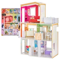 Domki dla lalek - RAINBOW HIGH 3 PIĘTROWY DREWNIANY DOMEK DLA LALEK - miniaturka - grafika 1