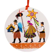 Bombki - Ozdoba Choinkowa Folk - Wzory Łowickie - Kolędnicy - miniaturka - grafika 1