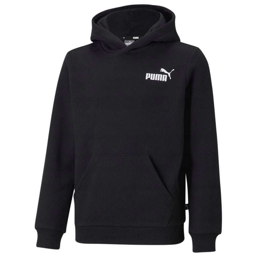 Puma czarna bluza dziecięca sportowa z kapturem wkładana przez głowę 176