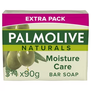 Palmolive, Naturals Moisture Care, Mydło w kostce Aloes i Oliwka, 4 x 90 g - Mydła - miniaturka - grafika 1