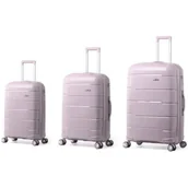 Walizki - Zestaw walizek SEMI LINE T5793-0 Różowy - miniaturka - grafika 1