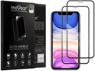 movear 2 szt. Szkło Hartowane 3D na iPhone 11 (6.1") na Cały Ekran GLASS mSHIELD 3D PRO A0I11G3PGPF3BK2 - Szkła hartowane na telefon - miniaturka - grafika 1