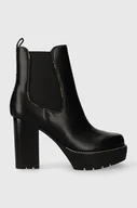 Botki damskie - Guess sztyblety MAELEA damskie kolor czarny na słupku FL8EEA ELE10 - miniaturka - grafika 1