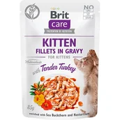 Mokra karma dla kotów - Brit Care Cat Fillets in gravy with tender turkey 85 g filety indyka w sosie - miniaturka - grafika 1