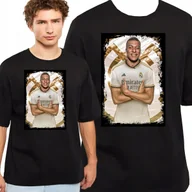 Koszulki męskie - KOSZULKA KYLIAN MBAPPE REAL MADRYT FRANCJA PREZENT BAWEŁNA XXL 3364 CZARNA - miniaturka - grafika 1