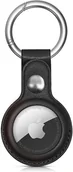 Etui i futerały do telefonów - Etui do lokalizatora Apple AirTag z ekoskóry - czarne - miniaturka - grafika 1