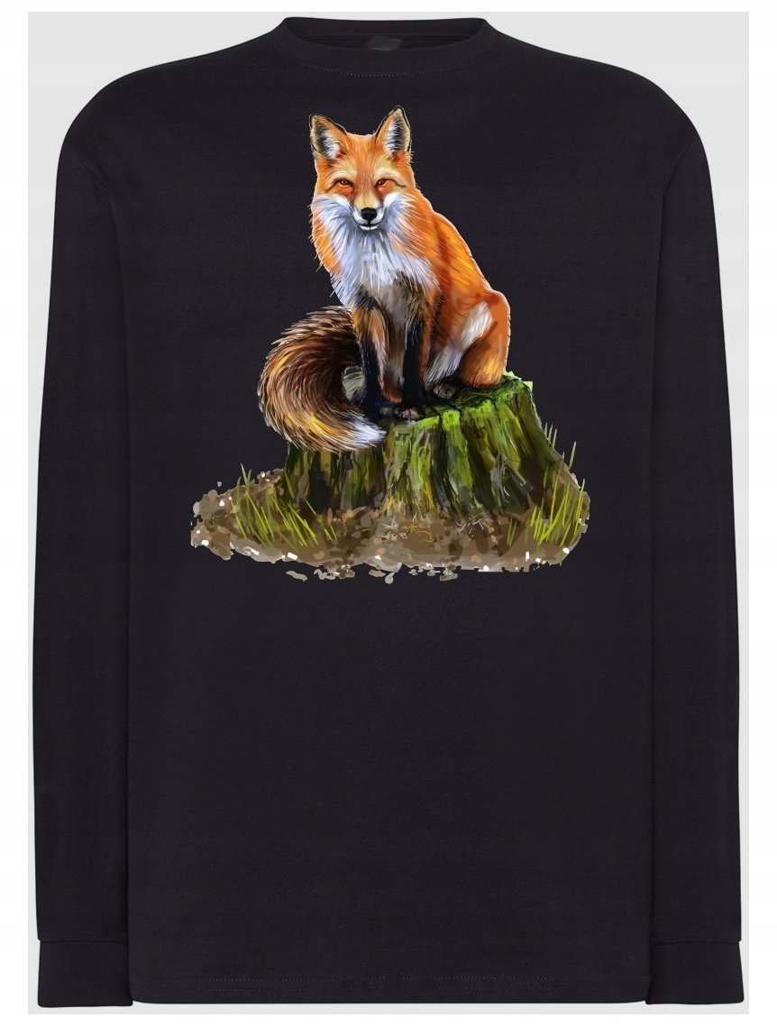 Longsleeve męski nadruk Lis Rozm.XXL