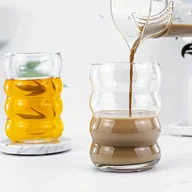 Inne - TEMU 1 szt. Szklany Kubek, 330ml, Tylko Mycie Ręczne Wielofunkcyjny do Kawy Mrożonej/Herbaty//Mleka na i Zimę, Szklanka na Napoje Zimowe - miniaturka - grafika 1