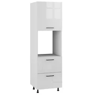 Meble kuchenne - Siena Słupek Pod Zabudowę Piekarnika Dps2-60-197_Modern Biały Połysk - miniaturka - grafika 1