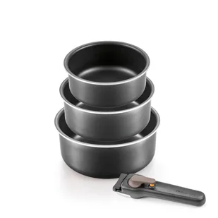 Tescoma Zestaw garnków ze zdejmowanym uchwytem VARIO, 4 części - Zestawy garnków i patelni - miniaturka - grafika 1