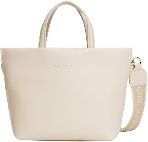 Tommy Hilfiger Damska koszulka TH LOGOTAPE MINI TOTE AW0AW17694 Tote, beżowa (klasyczna beżowa), jeden rozmiar, Beżowy (klasyczny beż), One Size