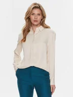 Koszule damskie - Calvin Klein Koszula K20K206299 Beżowy Relaxed Fit - miniaturka - grafika 1