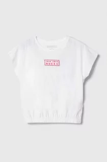 Koszulki dla dziewczynek - Guess t-shirt dziecięcy kolor biały - grafika 1