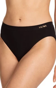 Figi damskie bezszwowe czarne L-BEZ5000BI-02, Kolor czarny, Rozmiar L, LAMA - Intymna - Majtki damskie - miniaturka - grafika 1