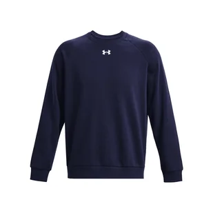 Bluza męska UNDER ARMOUR Sportowa Rival Fleece Crew Granatowa - Bluzy męskie - miniaturka - grafika 1